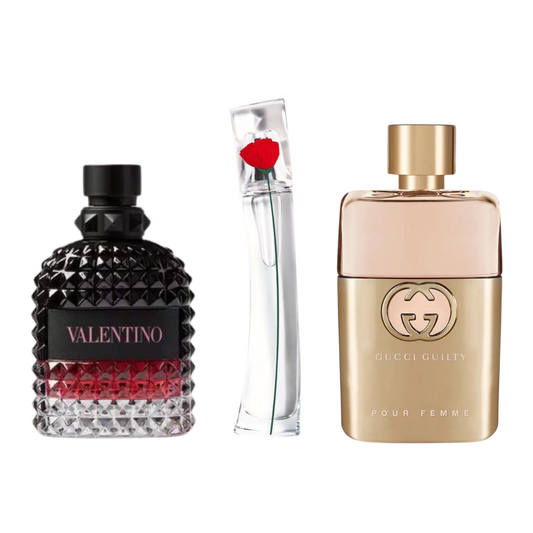 Zestaw 3 perfumy 3 Gucci Guilt, Valentini Intense, Flower Kenzo 100ml